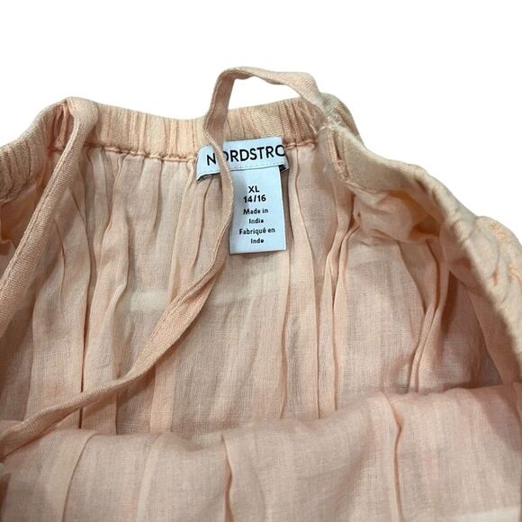 Nordstrom Peach Orange Smocked Sundress XL - Picture 2 of 2